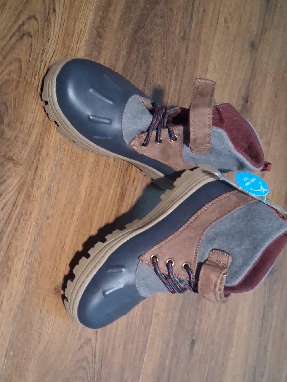Carter's Brown, Gray and Navy Kids Winter Boots
